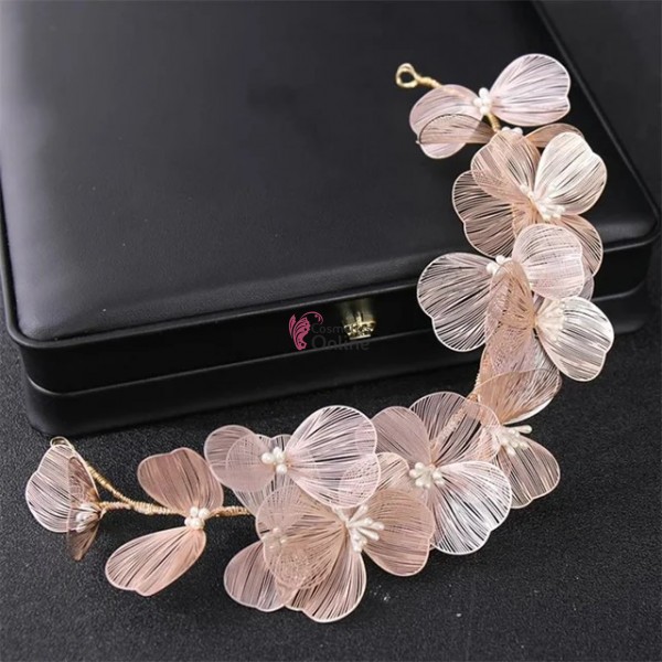Accesoriu modern pentru decor par CA012RR Rose cu perle